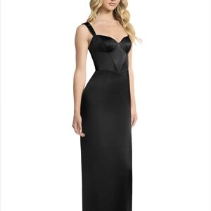 Azazie Black Satin Dress